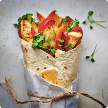 Halloumi Wrap with Salad Cress